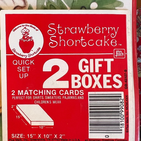 strawberry shortcake vintage Gift Boxes -Set Of 2 With 2 Boxes In Each Set - Picture 3 of 3
